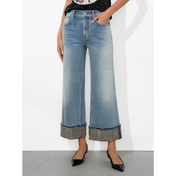 Alice + Olivia WEEZY EMBELLISHED JEAN size 27 NWT - Picture 2 of 12